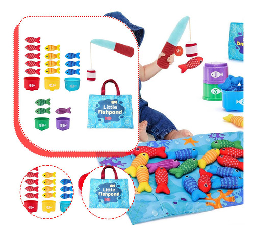 Juego De Pesca De Tela Para Niños Toy Educativo Niños 3d