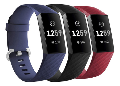 Paquete De 3 Bandas De Silicona Para Fitbit Charge 4/fitbit.