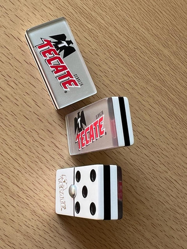 Domino Tecate Plata Profesional + Cubilete Tecate + Dados