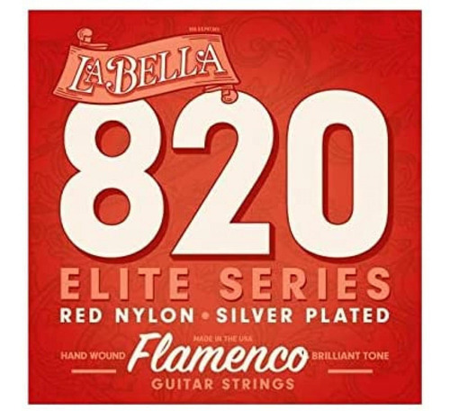 Encordadura La Bella 820 Para Guitarra Flamenco Nylon Rojo