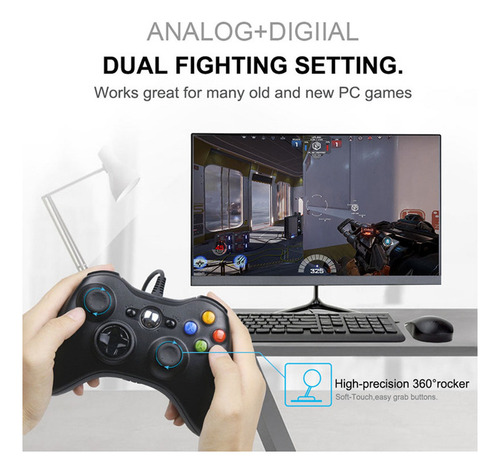 Controlador De Juego Compatible Con Xbox 360, Pc .