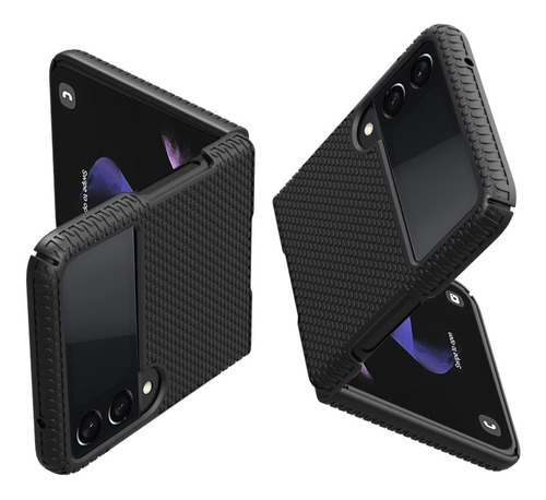 Funda Para Samsung Galaxy Z Flip 3 5g Negra Resistente 