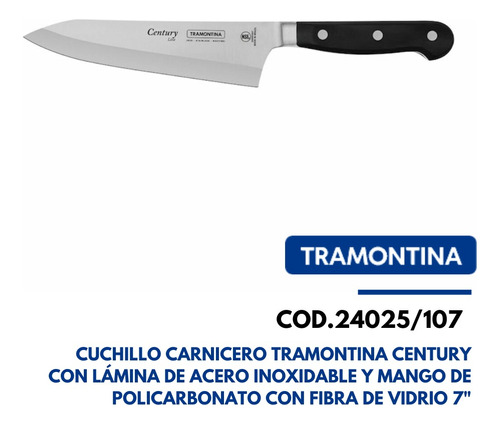 24025107tramontina Cuchillo Carnicero 7 Century
