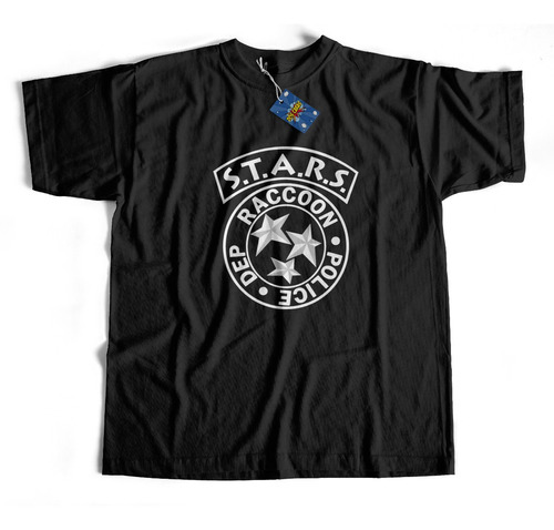 Remera Resident Evil Insignia Stars Dep. Raccoon Police