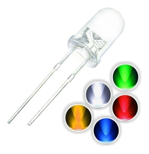 9 Colores De Led 5mm Altaluminosidad, Pack 15 Unidades