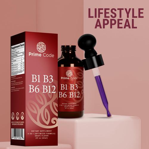 Prime Code Gotas Líquidas Vitamina B Complejo Alta Absorción