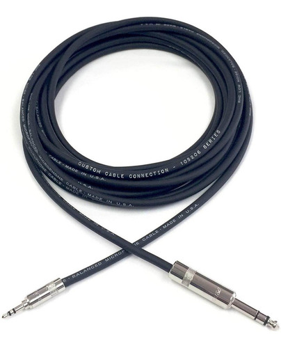Imagen 2 de 6 de 100 Foot Pro Audio 1/4 Pulgada (6.35 Mm) Trs A 1/8 Pulgada (