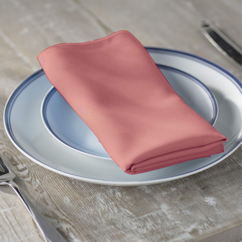 Paquete De 4 Servilletas Lavables 45 X 45 Cm Rosa Polvorient
