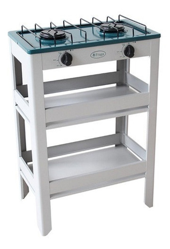 Estufa con alimentación a gas - Fraga P906 color gris/verde - 2 hornallas