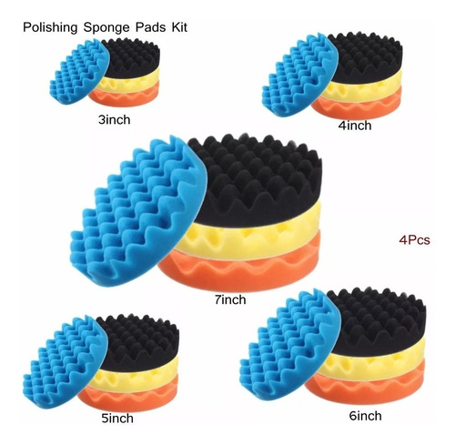 Pads De Pulido, 7,6,5,4 Pulgadas, Sonax, 3m, Carwash