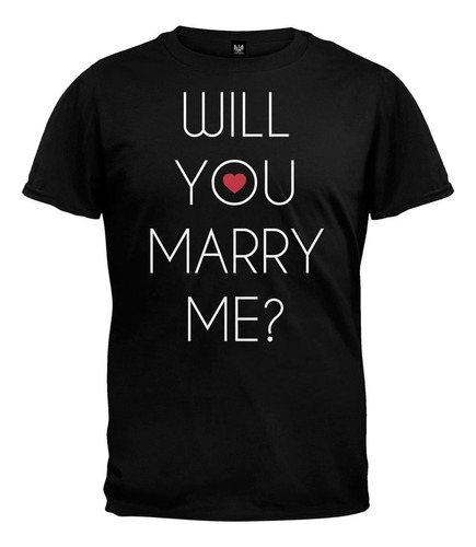 Old Glory Mens ¿quieres Casarte Conmigo? Camiseta Gráfica De