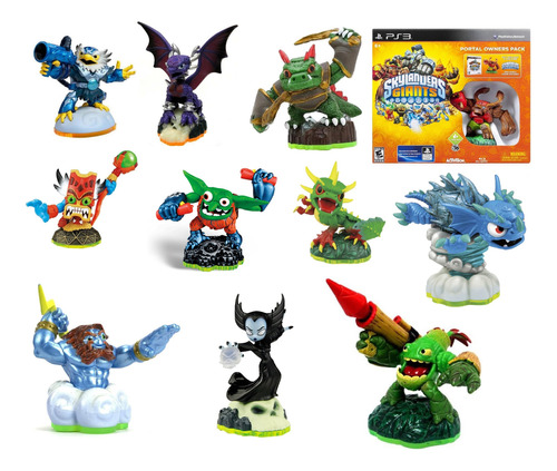 Kit Com 11 Bonecos Skylanders Da Activision Varias Series 