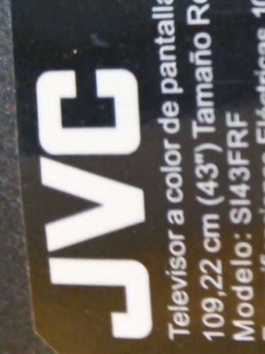 Tarjeta Main Para Pantalla Jvc Si43frf (Usado)