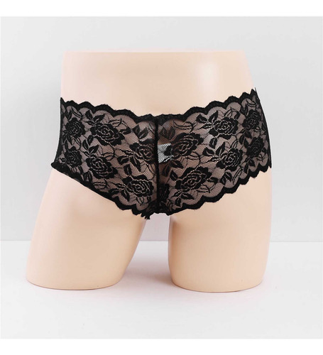 P Underwear De Encaje Para Hombre, Talla Grande, Cintura Baj