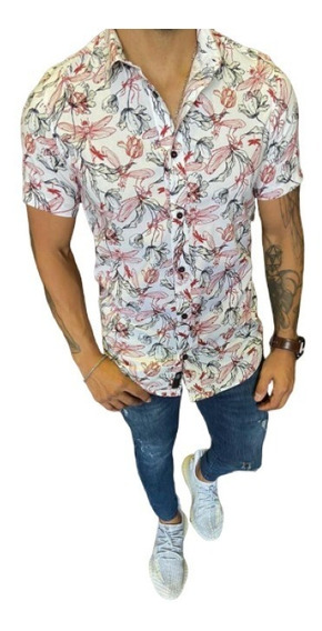 camisa florida infantil masculina