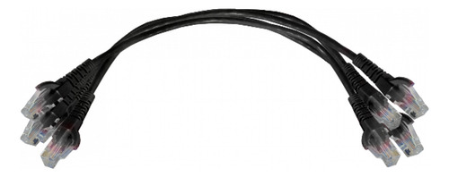 Linkmade 4un 30cm Cat5e Negro Lszh Cable Patch Inyectado Mul