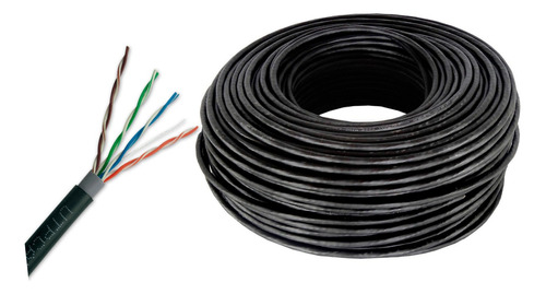 Cable Utp Cat 6 Uso Exterior X 100 Met Camaras De Seguridad