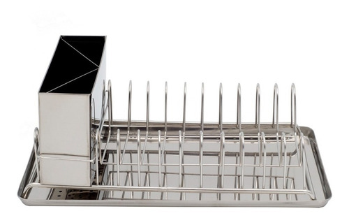 Imagen 3 de 5 de Escurridor Platos Acero Inoxidable 29x16 C/ Bandeja - Lima