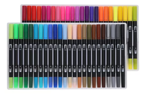 Rotuladores de colores de acuarela para niños, lápices de colores de agua  lavables, pincel cónico, suave