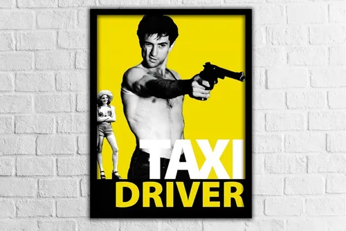 Cuadro Taxi Driver Poster Pelicula 32x42 Cm Con Vidrio