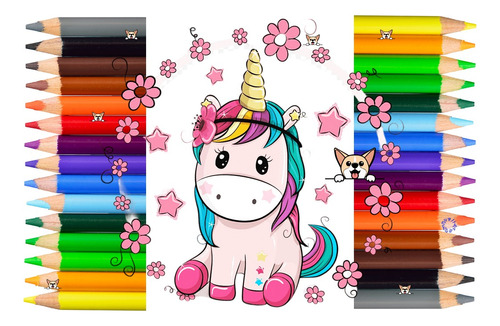 15 Libros Para Colorear Unicornio + 15 Cajitas Colores (12)