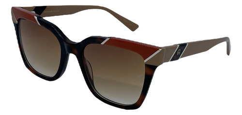 Óculos Solar Ana Hickmann Cris 1 Ah90044 G21 Lente Degradê Cor Marrom