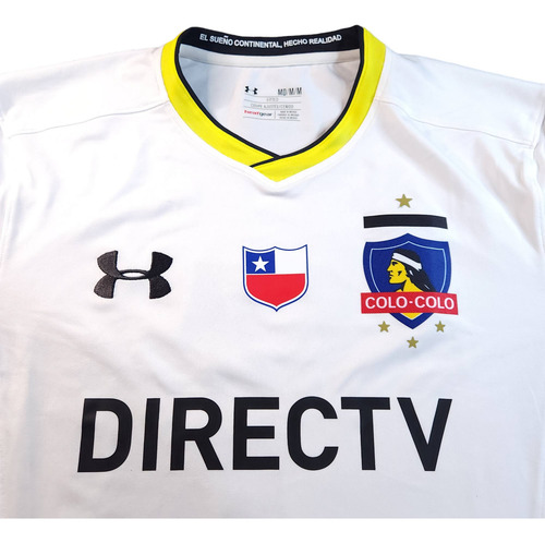 Camiseta Local Colo Colo 2016, #7 Paredes, Under Armour, M (Usado)