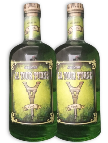 Licor De Hierbas Absenta La Tour Turne Verde Kit X2u 750ml