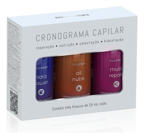 Red Iron Cronograma Capilar Care 3 Ampolas X15ml