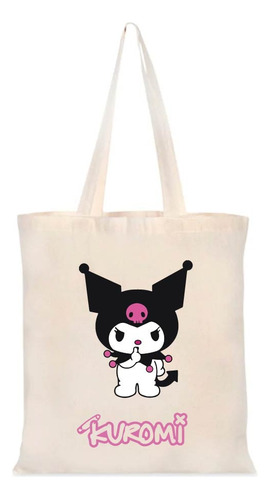 Bolso Tote Bag Kuromi Rock Hello Kitty Kawaii  35 X 40 Cm 