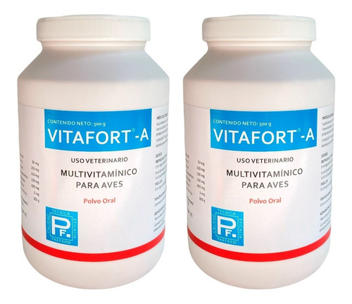 Pack 2 Vitafort A 500 Gr  Vitaminas Para Aves