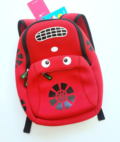 Mochila Roja Para Niño Marca Nohoo Diseño Auto