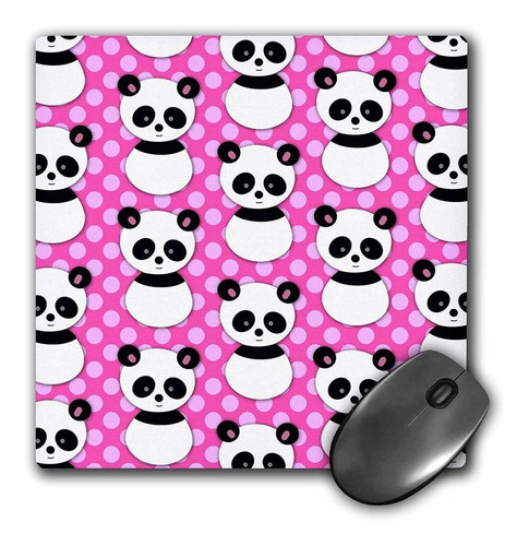 3drose Llc 8 x 8 x 0.25 inches Mouse Pad, Lindo Oso Panda