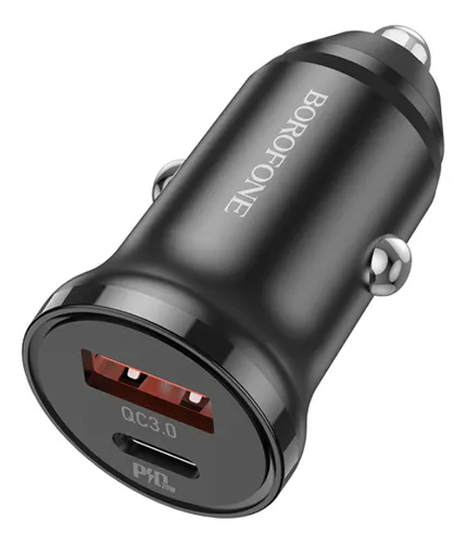 comprar Cargador Auto Usb Carga Rapida Usb 18w Tipo C 20w Qc 3.0 Borofone Bz18a