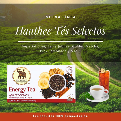 Te Energy Tea 20 Sobres Sin Cafeína Haathee Tes Selectos