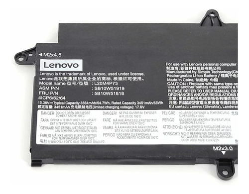 Batería Original Lenovo Thinkpad X13 Gen 2 - Gen 3 