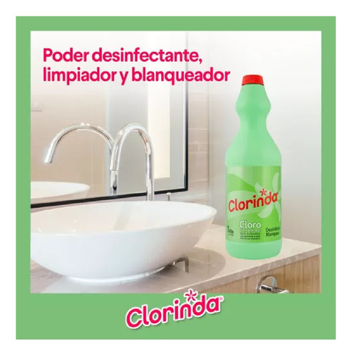 Cloro Concentrado Clorinda Maximo Poder En Blanqueo Y Desinf