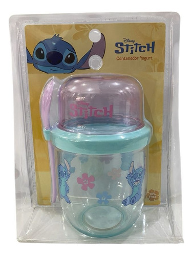 Vaso Yogurt Stitch Vibes Con Cuchara Disney
