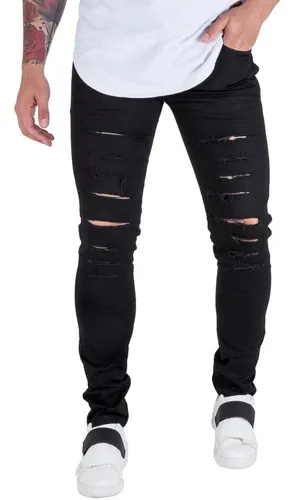 Calça destroyed masculina mercado cheap livre