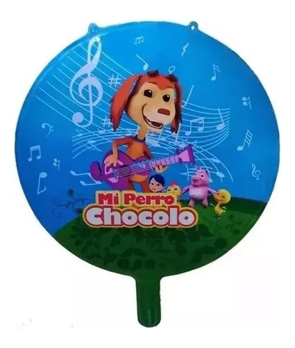 Pack 12 Globos Metálicos Perro Chocolo Con Varillas 45 Cm