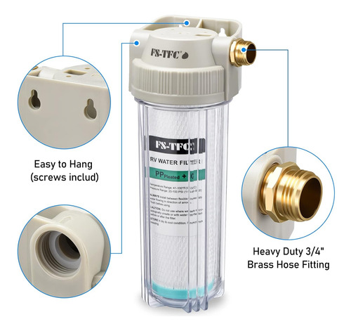 Protector De Sistema De Filtro De Agua Rv Que Reduce Ma...