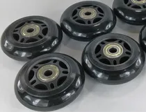 Comprar Ruedas Rollers Goma Pu 76 Mm X4 Unidades Con Rulemanes Abec7