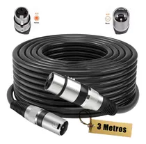 Comprar Cable Xlr Balanceado Microfono Macho A Female Canon Cable Plug Dmx Audio Para Micrófono Amplificador Altavoz Grabadora Equipo De Sonido Mesa De Mezclas Sistema Pa (3 Metro)