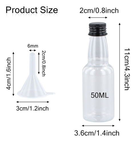 Minibotellas De Licor Volumoon, 24 Unidades, 50 Ml, Minibote