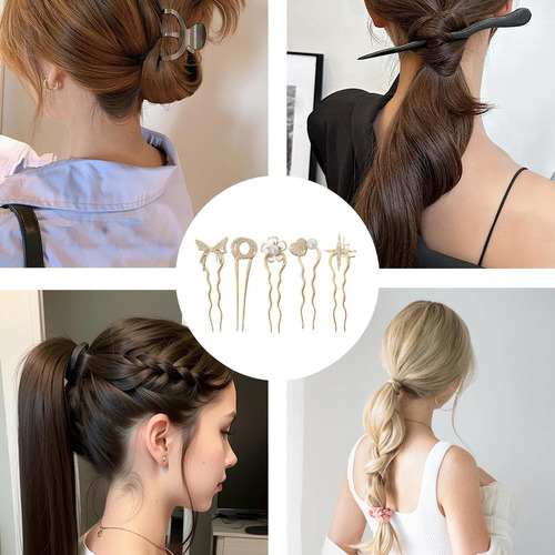 Para / Tenedor Para El Cabello En Forma De U Palillos Para