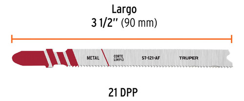 Caja Con 10 Blíster 5 Seguetas T, 21 Dpp Bim, Corte Recto Rá