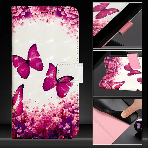 Funda Tipo Cartera De Piel Impresa En 3d Para Google Pixel 9 Series, Cierre Magnético, Soporte, Tpu, Anticaída, Ranuras Para Tarjetas