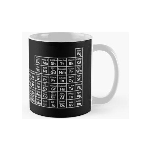 Taza Tabla Periódica Kpop (verbo Blanco) Calidad Premium