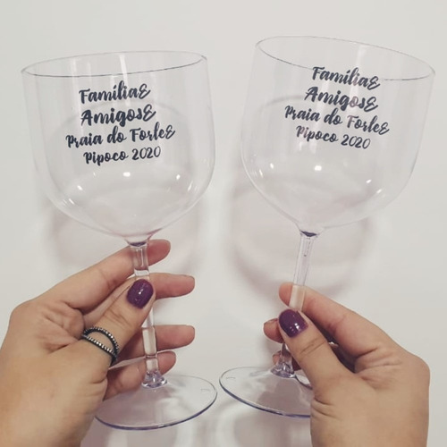Imagem 5 de 7 de 5 Unid Taça De Gin Drink Personalizada Como Quiser 20cm Alt