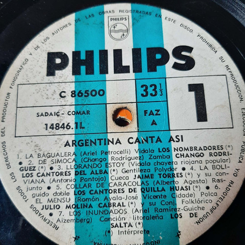 Sin Tapa Disco Argentina Canta Asi Del Alba Torres Cabral F0